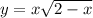 y = x\sqrt{2-x}