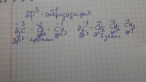 Какой тип гибридизации характерен для атомов углерода в молекулах алканов? напишите структурные форм