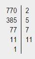 Разложите на простые множители число 770