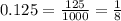 0.125=\frac{125}{1000}=\frac{1}{8}