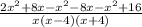 \frac{2x^2+8x-x^2-8x-x^2+16}{x(x-4)(x+4)}