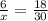 \frac{6}{x} = \frac{18}{30}