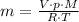 m= \frac{V\cdot p \cdot M}{R \cdot T}