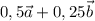 0,5\vec{a} +0,25\vec{b}