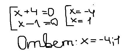 При каких значениях переменной дробь x^2 - 1/(x+4)(x-1) не имеет смысла? .