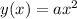 y(x)=ax^2