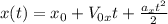 x(t)=x_0+V_{0x}t+\frac{a_xt^2}{2}