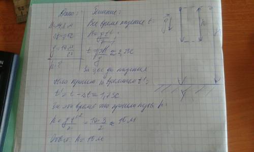 Тело свободно падает с высоты 24,8. какой путь оно проходит за 0.5 с до падения на землю