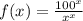 f(x)=\frac{100^x}{x^x}