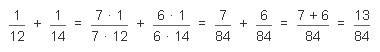 Сложи дроби. (запиши несократимую дробь) 1 1 _+ _ 12 14