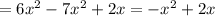 =6x^2-7x^2+2x=-x^2+2x