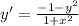 y'= \frac{-1-y^2}{1+x^2}