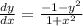 \frac{dy}{dx}= \frac{-1-y^2}{1+x^2}