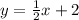 y= \frac{1}{2}x+2