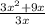 \frac{3 x^{2} +9x}{3x}