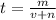 t= \frac{m}{v+n}