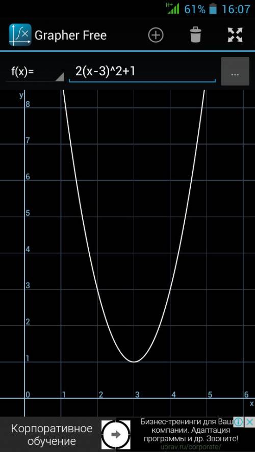 Построить график функции y=2(x-3)^2+1