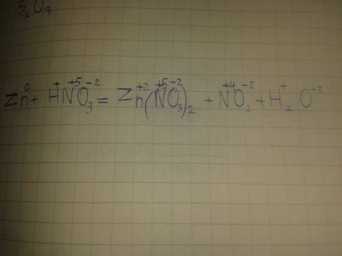 Укажите степень окисления zn+hno3=zn(no3)2+no2+h2o