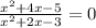 \frac{x^2+4x-5}{x^2+2x-3}=0