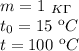 m=1 \ _K_\Gamma \\ t_0=15 \ кC \\ t=100 \ к C