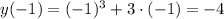 y(-1)=(-1)^3+3\cdot(-1)=-4