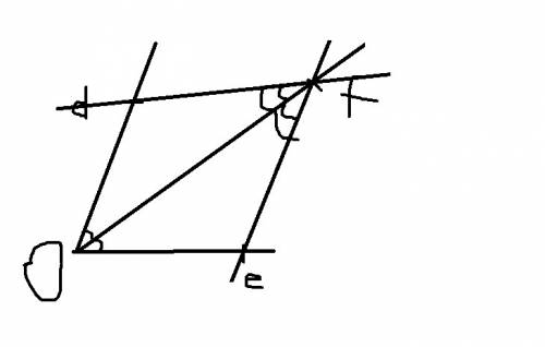 Нужно! на биссектрисе угла o отметили точку f ,а на сторонах этого угла такие точки d и e, что угол