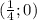 ( \frac{1}{4} ; 0)