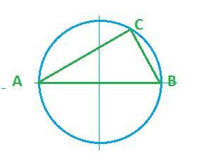 Вокружность аписан треугольник abc, одной из сторон которого является диаметр окружности. ab= 15, bc