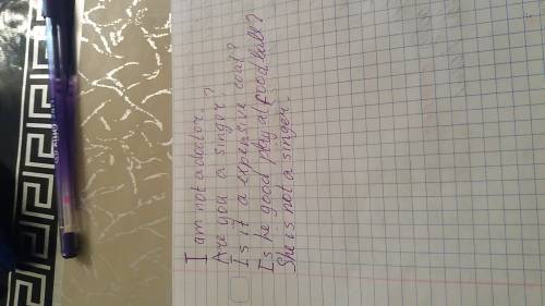 :составьте 5 предложений (можно не больших) с глаголом to be в отрицательной, вопросительной форма