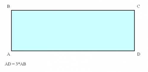 Начерти прямоугольник abcd длина которого 12 см , а ширина в 3 раза меньше. найди его пери митр и пл