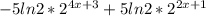 -5ln2*2^{4x+3}+5ln2*2^{2x+1}