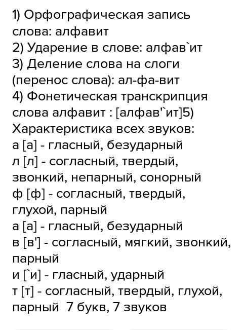 Разбери слово могучего орфоэпическим разбором