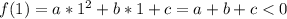 f(1) =a*1^2+b*1+c=a+b+c