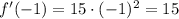 f'(-1)=15\cdot(-1)^2=15