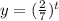 y=(\frac{2}{7} )^{t}