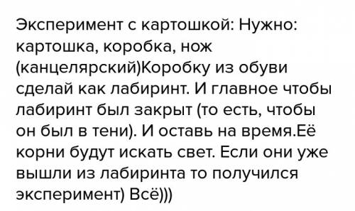 Подумай обсуди с родителями какой эксперимент или наблюдения можно провести дома