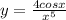 y=\frac{4cos x}{x^5}