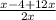 \frac{x-4+12x}{2x}