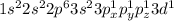 1s^22s^22p^63s^23p_{x}^1p_{y}^1p_z^13d^1