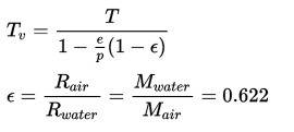 Что такое виртуальная температура ( определение, вычисление)