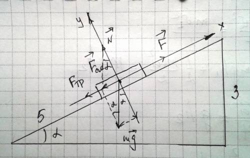 Під дією сили 430 н тіло масою 50 кг рухається з прискоренням 1 м/с вгору по похилій площині, довжин
