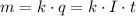 m=k\cdot q=k\cdot I\cdot t