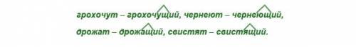 По 3 примера действительных причастий времени и настоящего времени