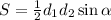 S= \frac{1}{2} d_1d_2\sin \alpha