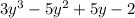 3y^3-5y^2+5y-2