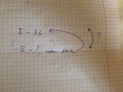 Водной корзине 36 яблок в другой на 24 меньше чем в первой.во сколько раз в первой корзине яблок бол