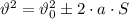 \vartheta^2=\vartheta^2_0б2\cdot a \cdot S