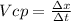 Vcp= \frac{\Delta x}{\Delta t}