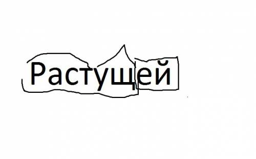 Разберите слово растущей по составу