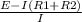 \frac{E-I(R1+R2)}{I}